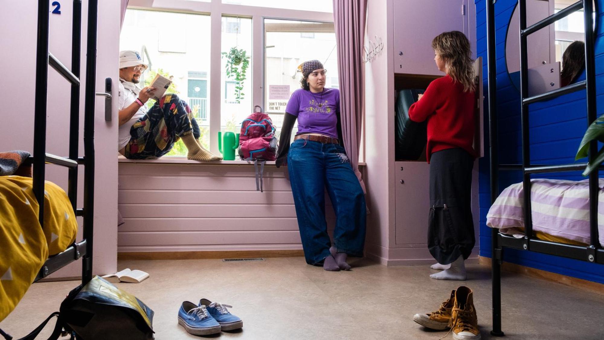 Bed in een Slaapzaal met 4 Bedden
